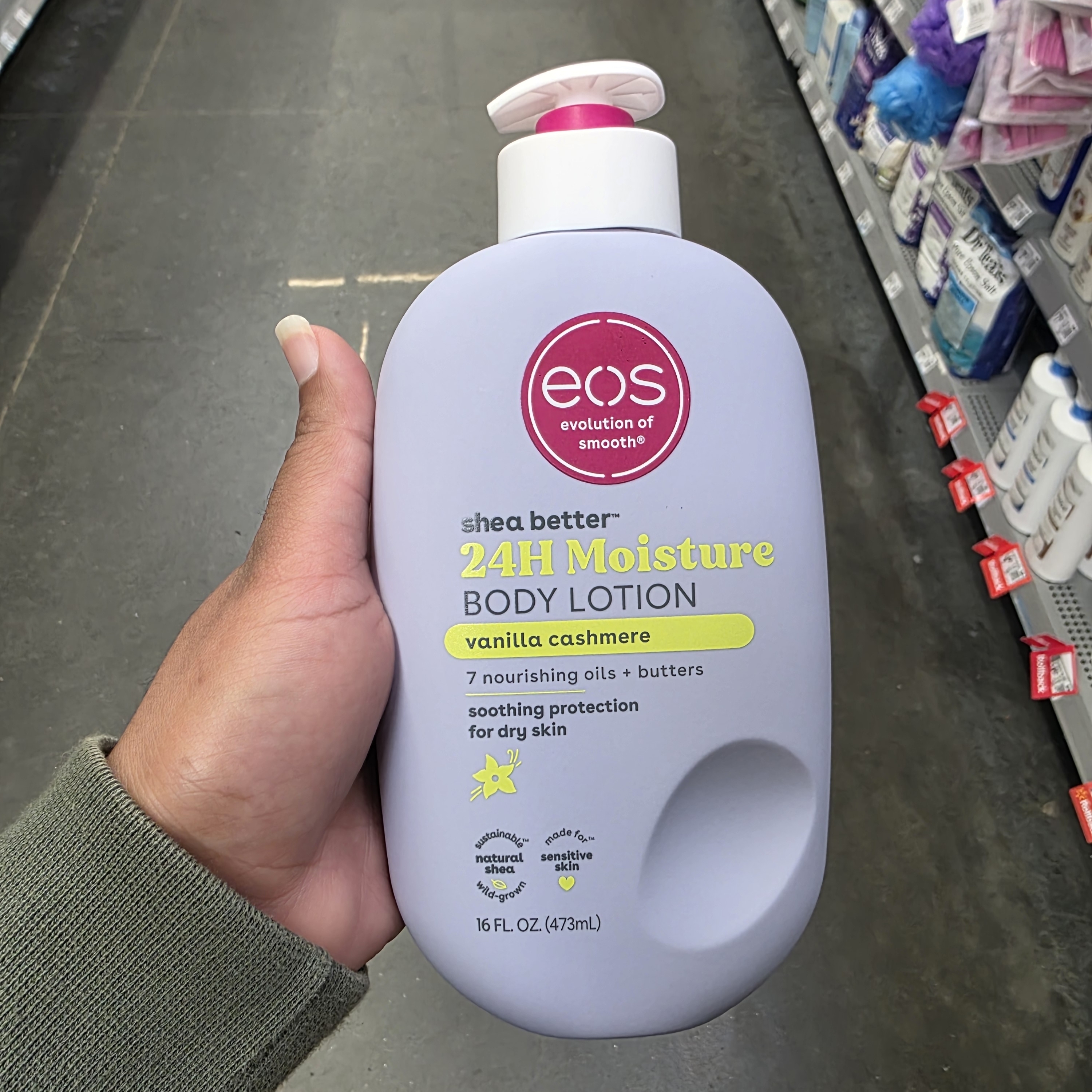 Eos Vanilla Cashmere Body Lotion  Purple And Pink